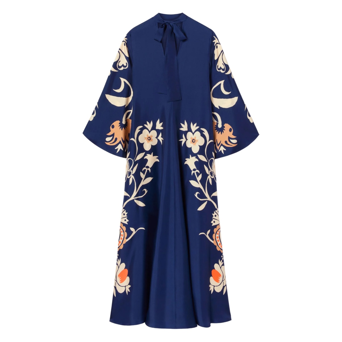 floral-print bell-sleeve maxi dress