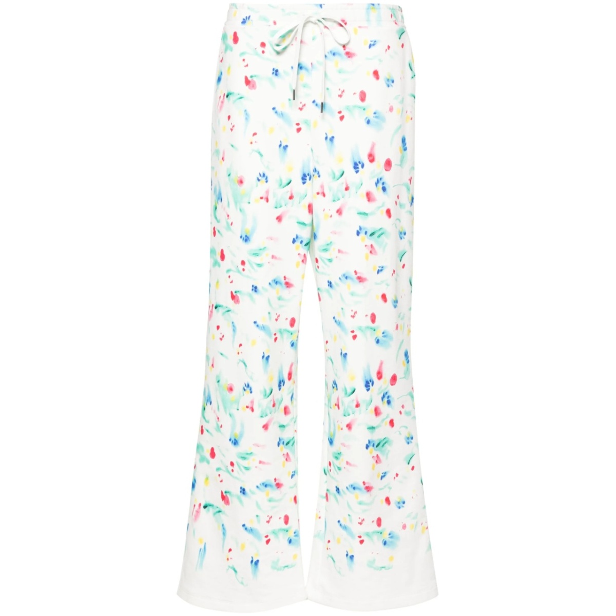 floral-print cotton track pants