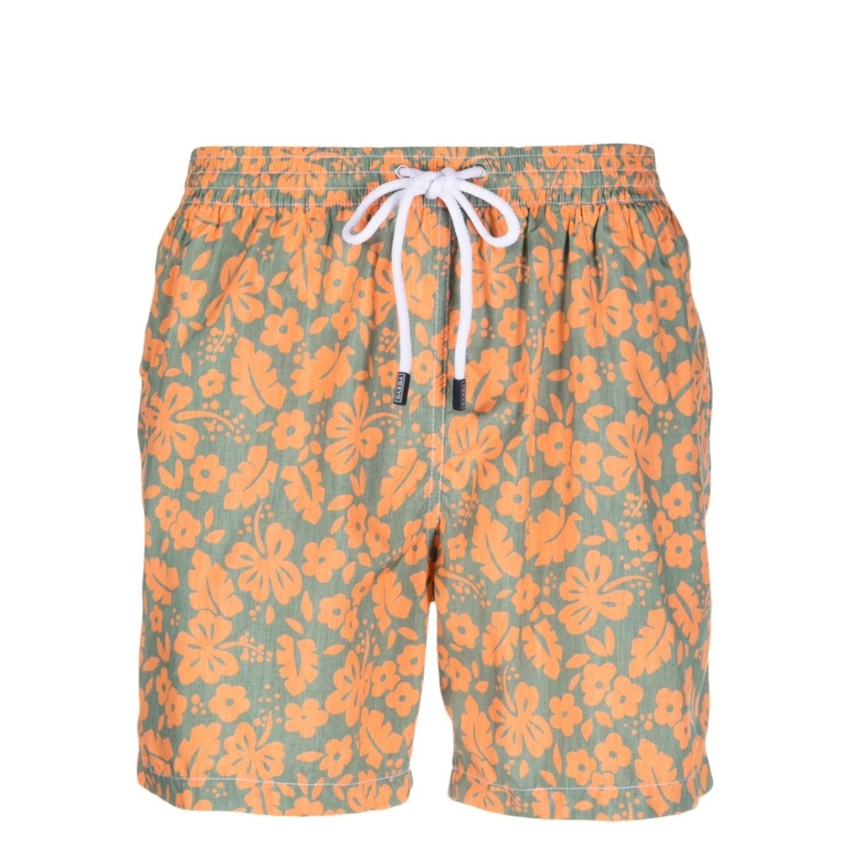 floral-print drawstring swim shorts