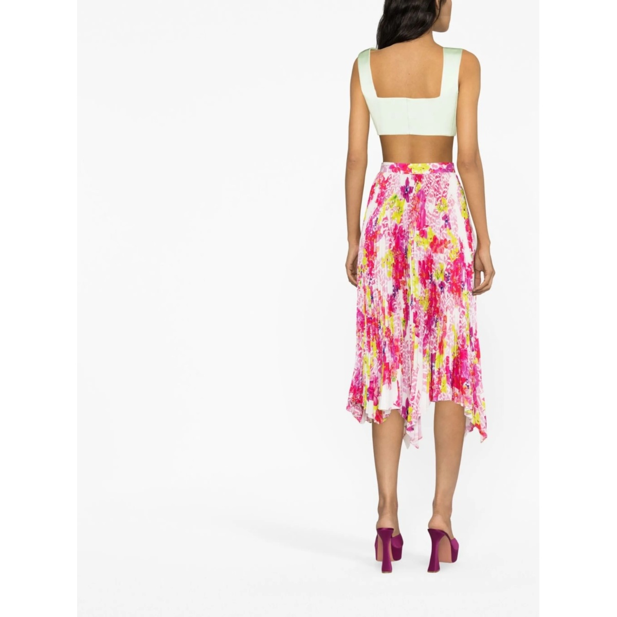 floral-print pleated skirt - Img 3