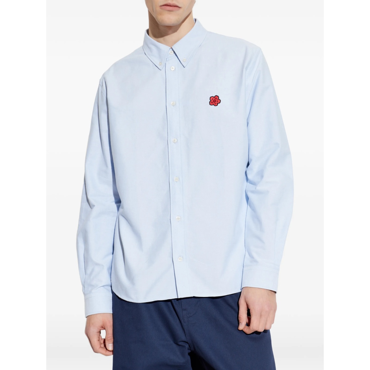 flower-embroidered shirt - Img 3