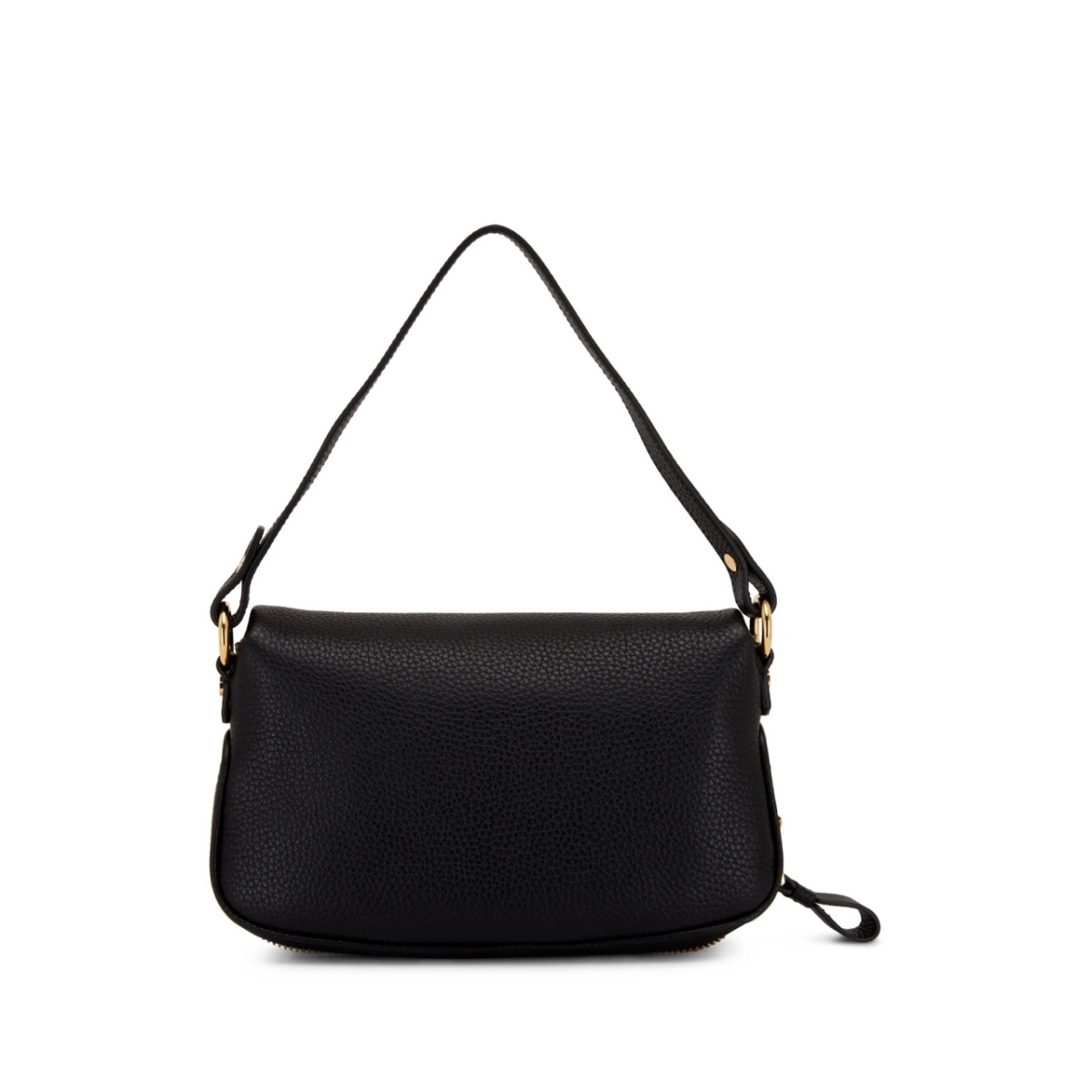 folded-design pebbled-leather shoulder bag - Img 2