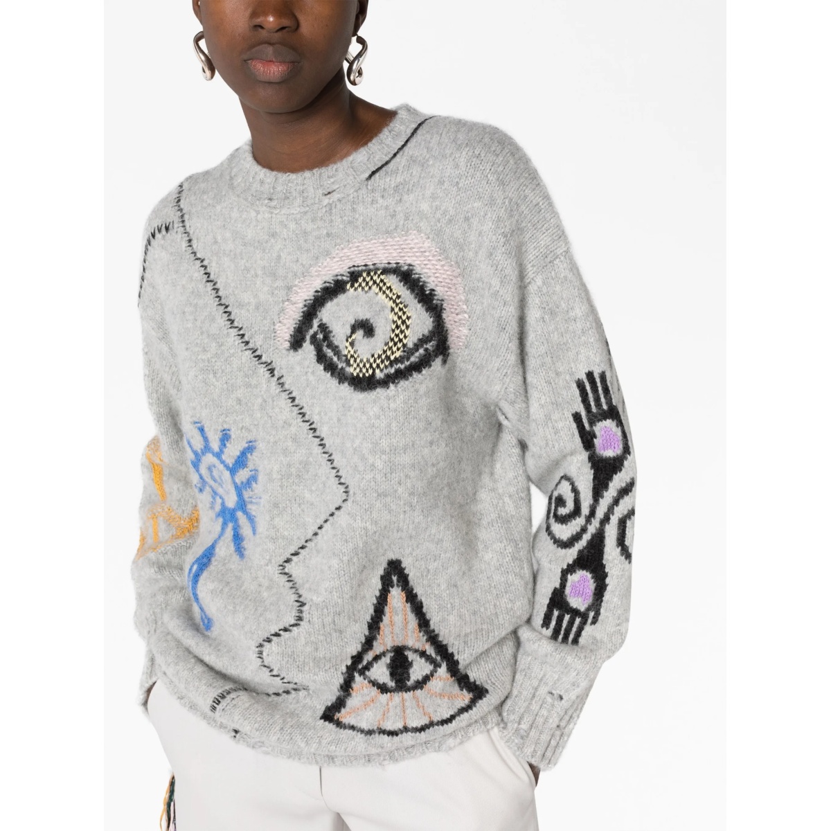 Folk graphic-embroidered jumper - Img 5