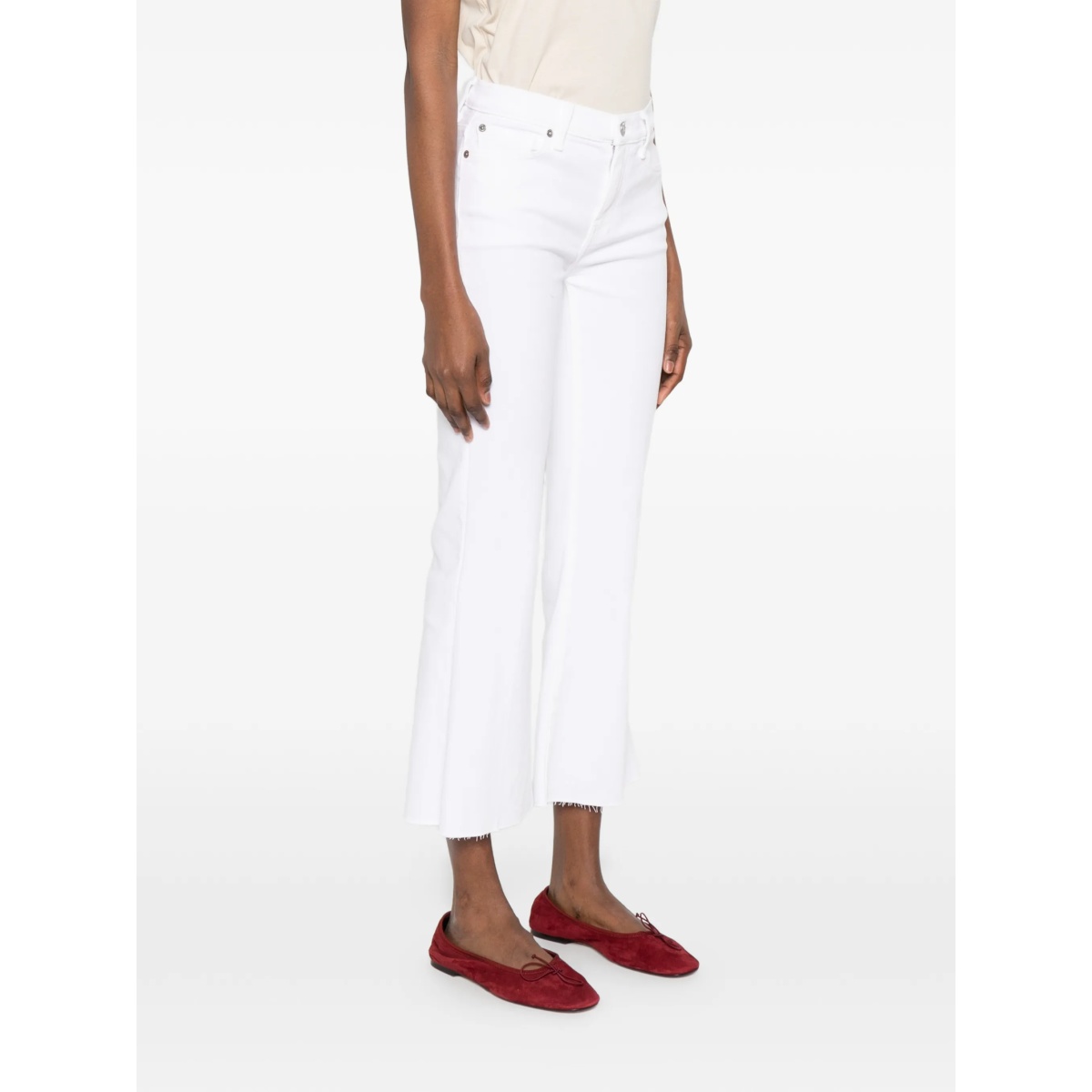 frayed five-pockets jeans - Img 3