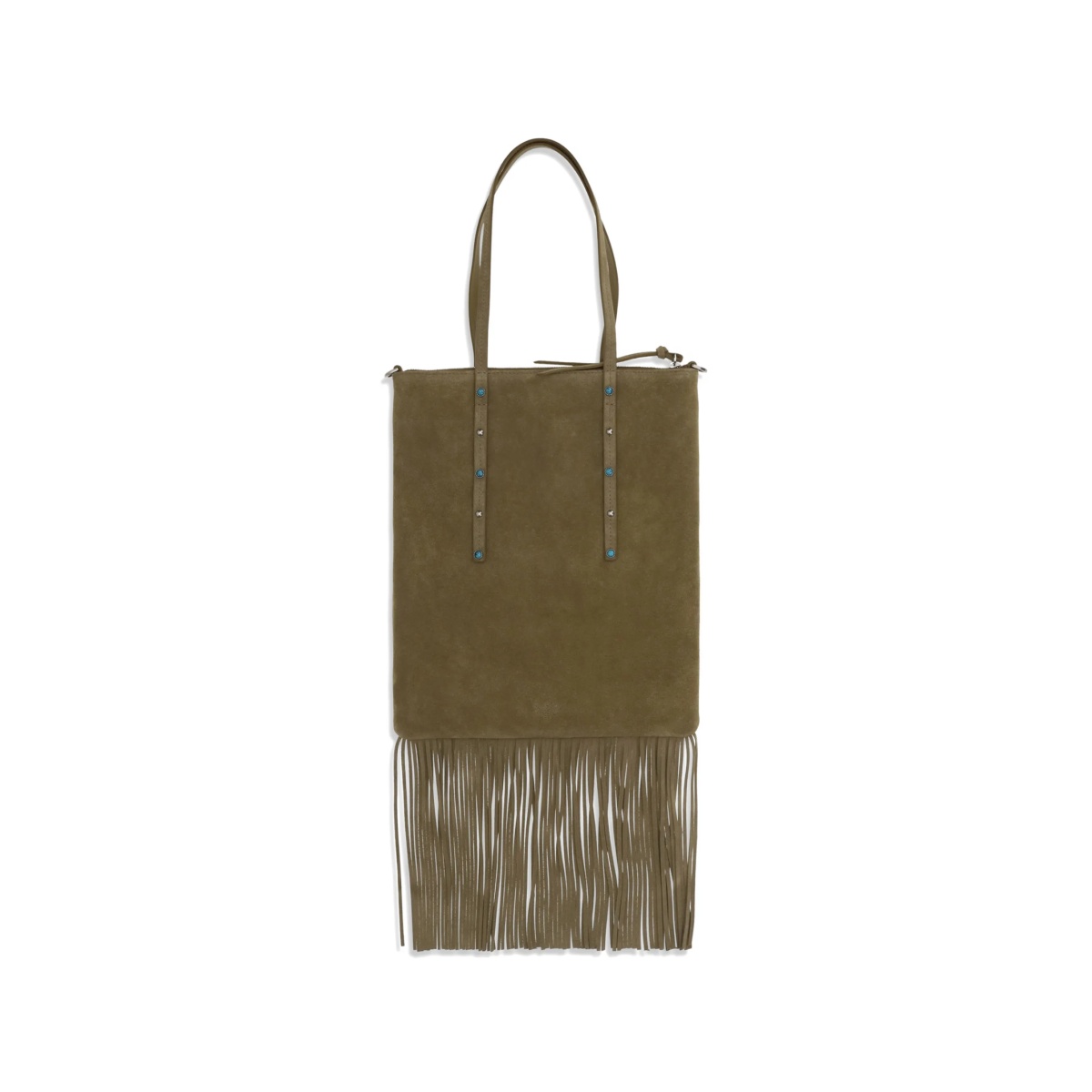 fringed studs suede mini tote bag - Img 2