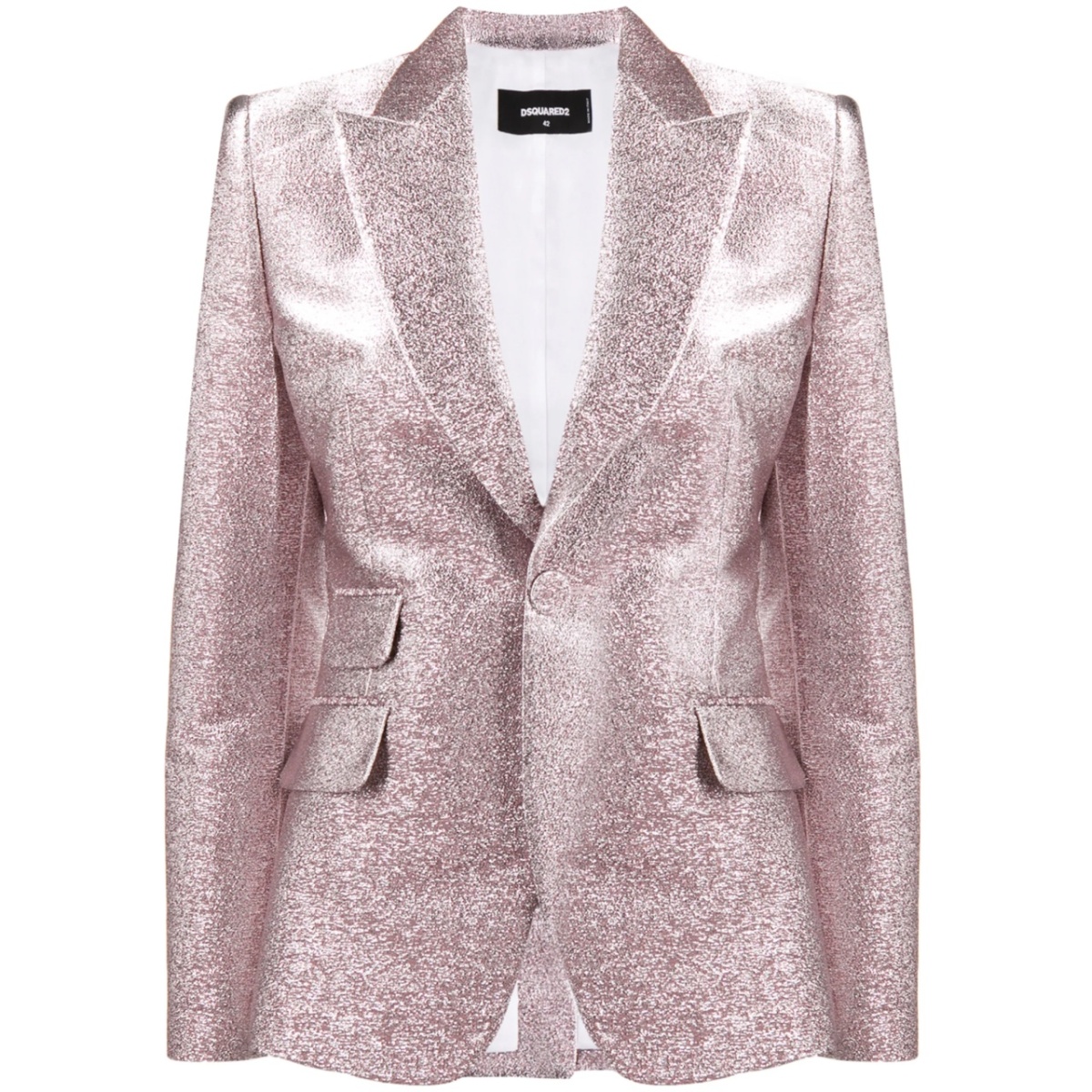 glitter single breasted blazer