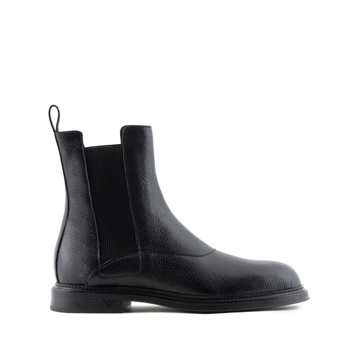 grained leather ankle boots