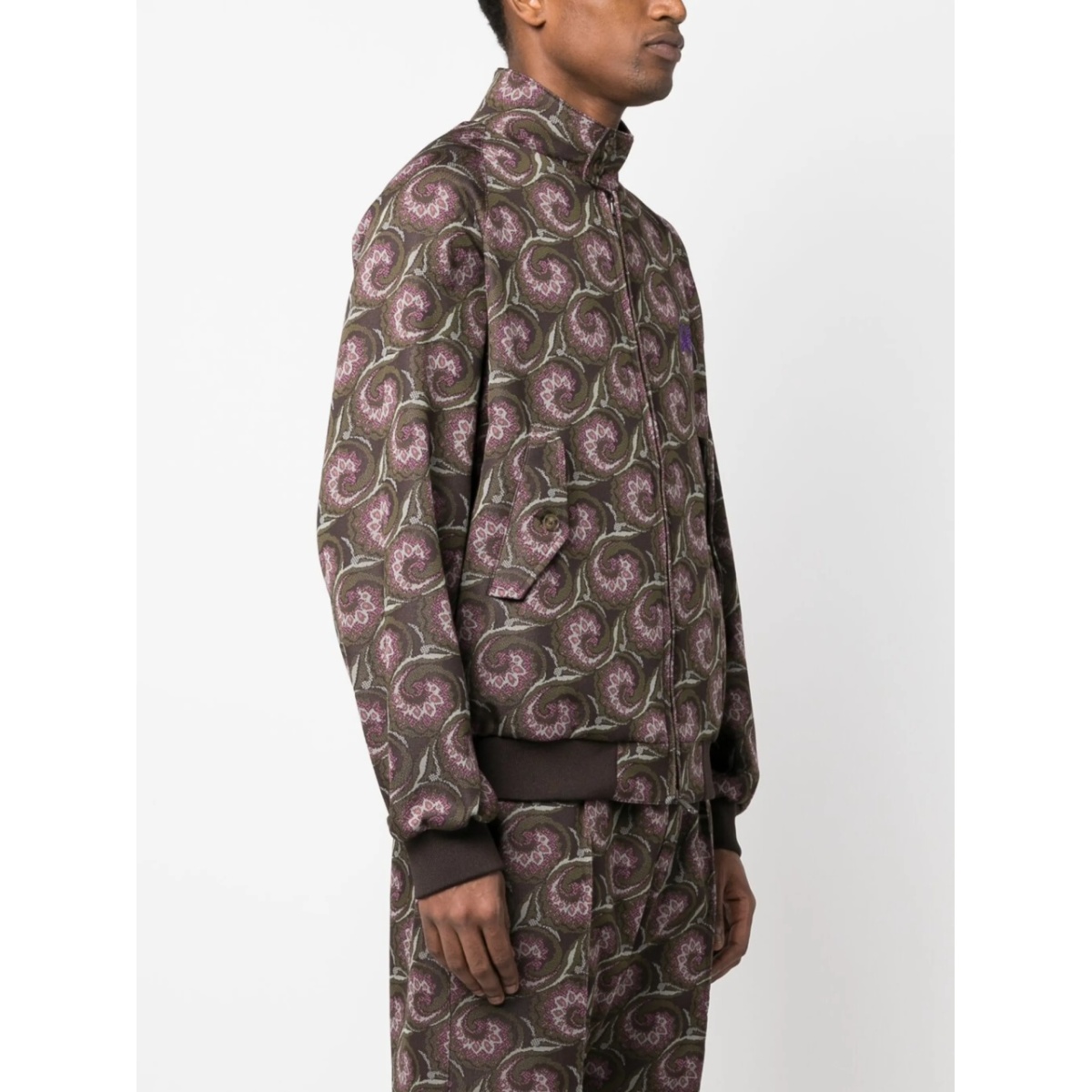 graphic-pattern funnel neck jacket - Img 3