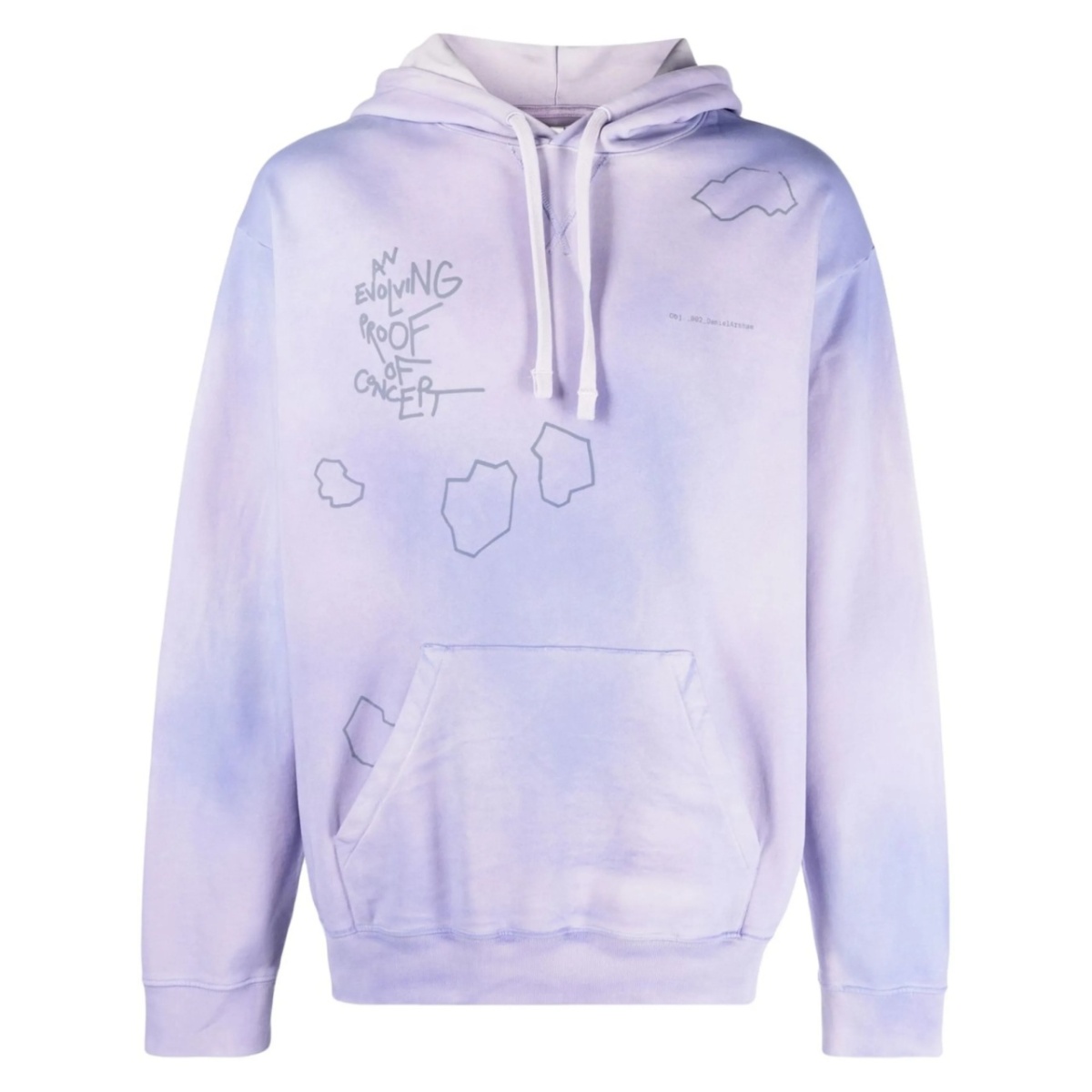 graphic-print faded hoodie