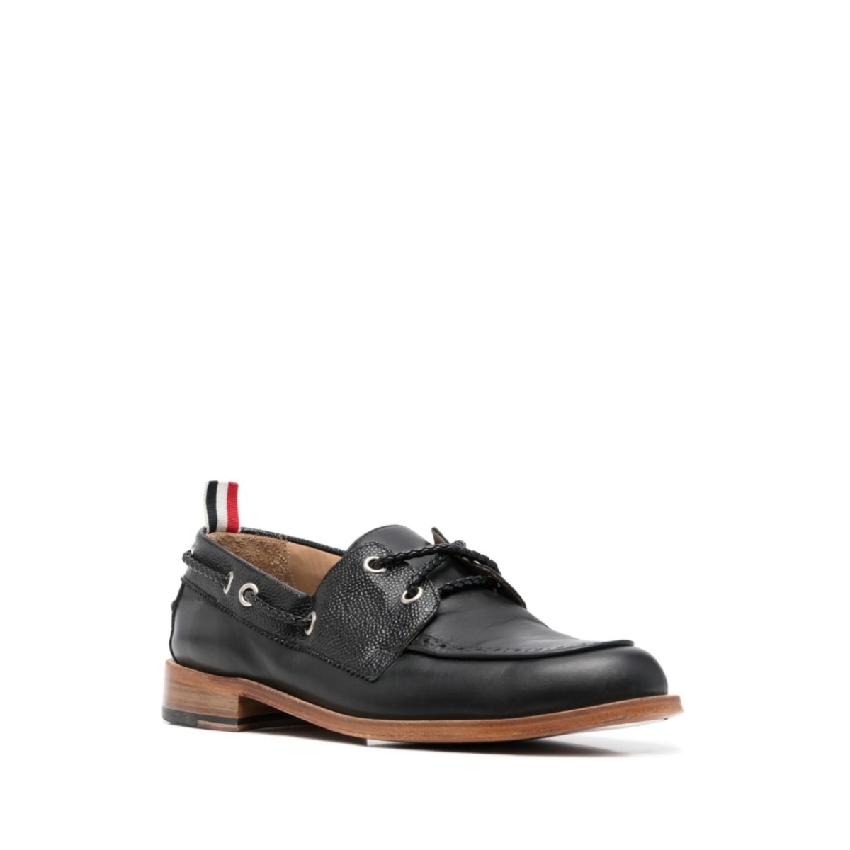 grosgrain-loop trim lace-up shoes - Img 2