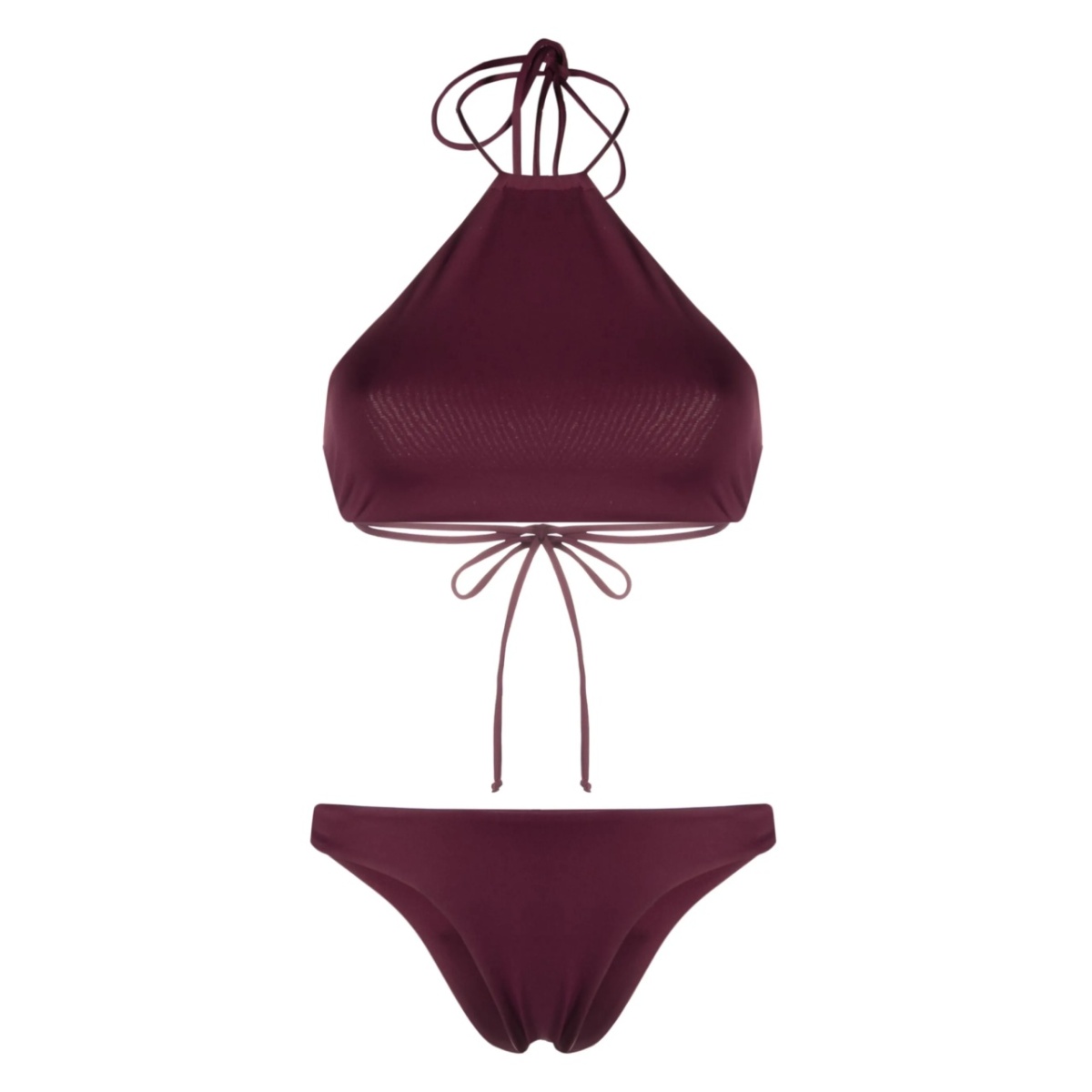 halterneck strap bikini set
