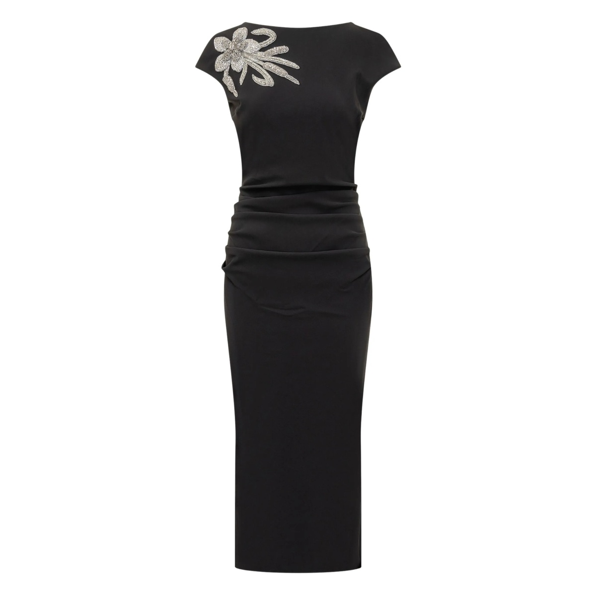 Hesup handmade-embroidery midi dress