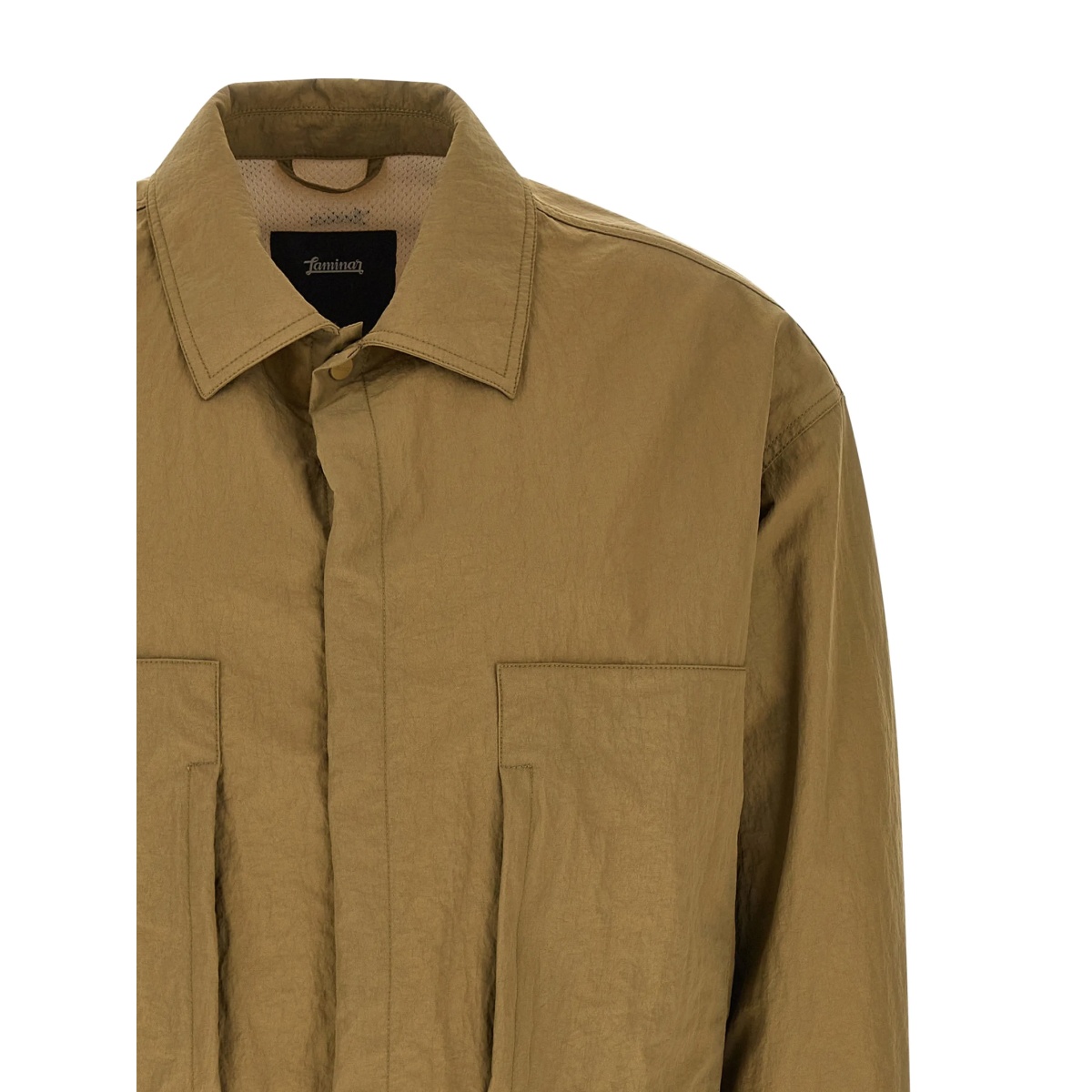 hidden-button shirt jacket - Img 3