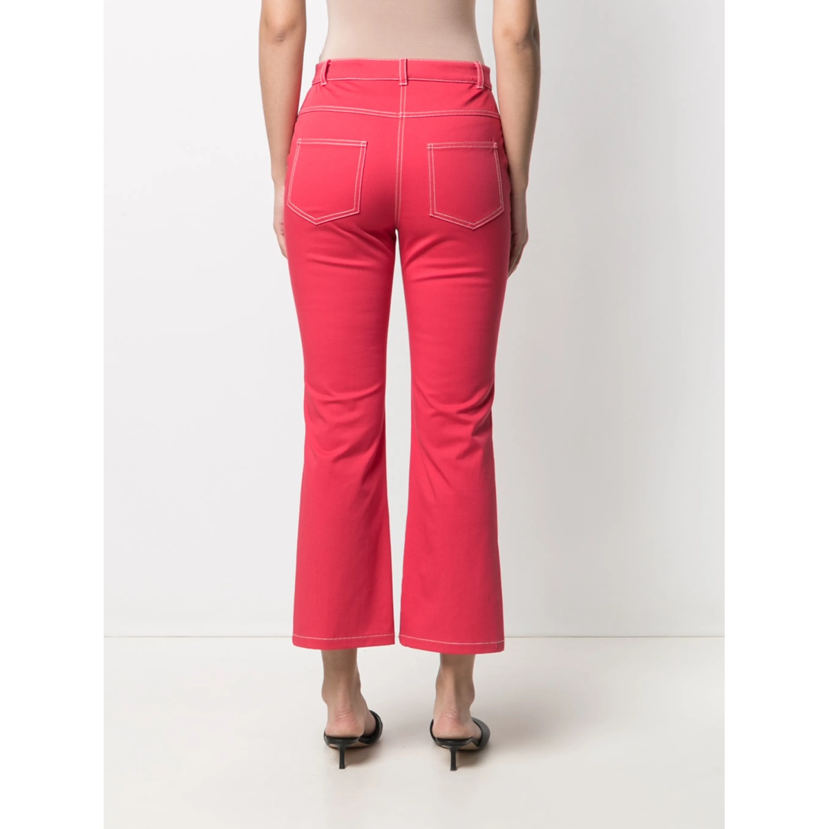 high-rise flared cotton jeans - Img 4