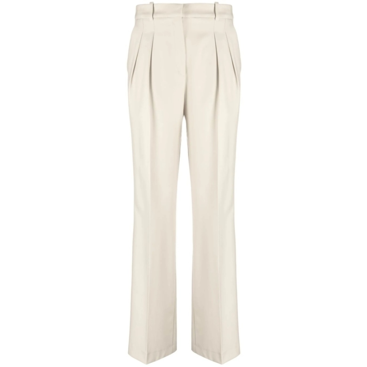 high-waisted tailored trousers