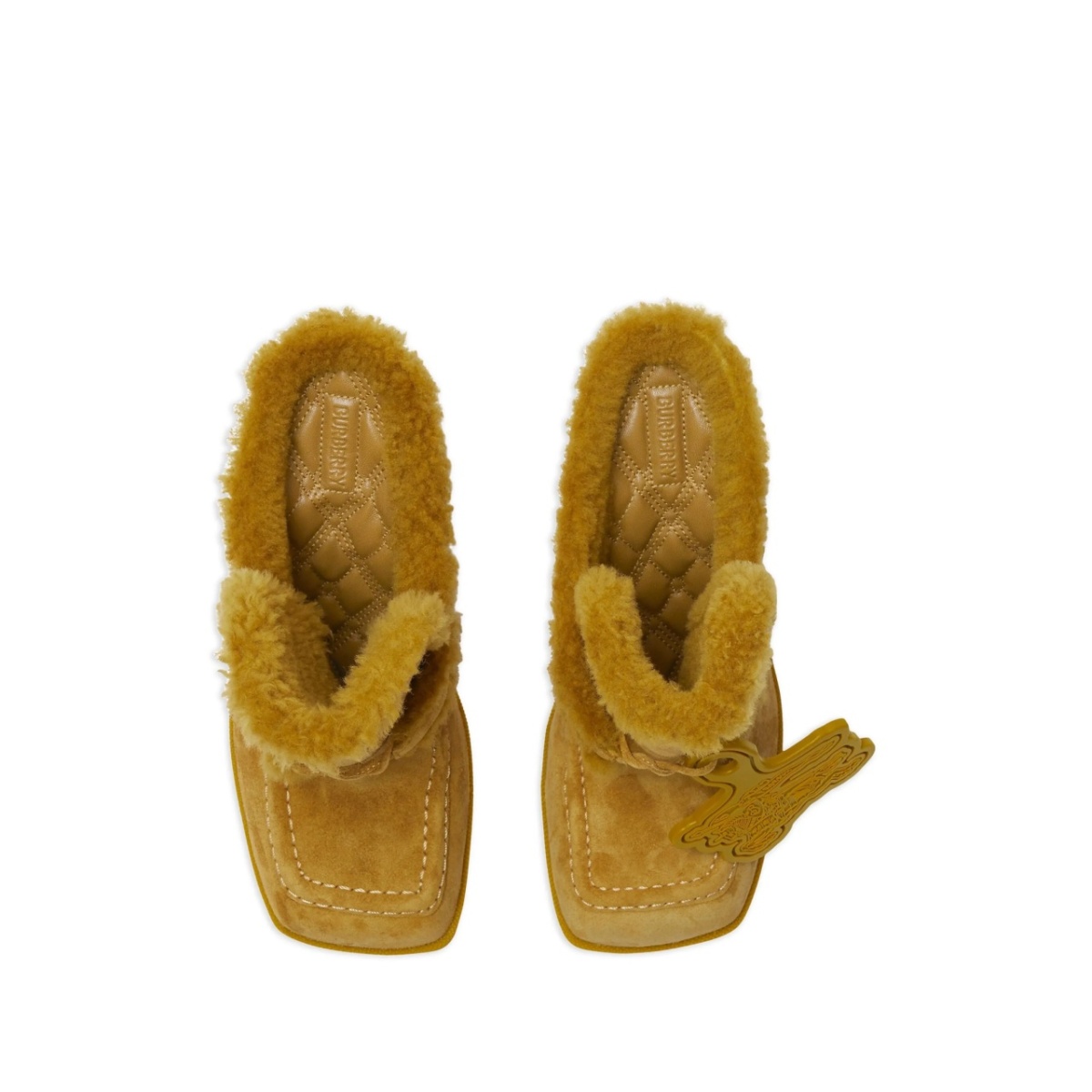 Highland shearling-trim suede mules - Img 4