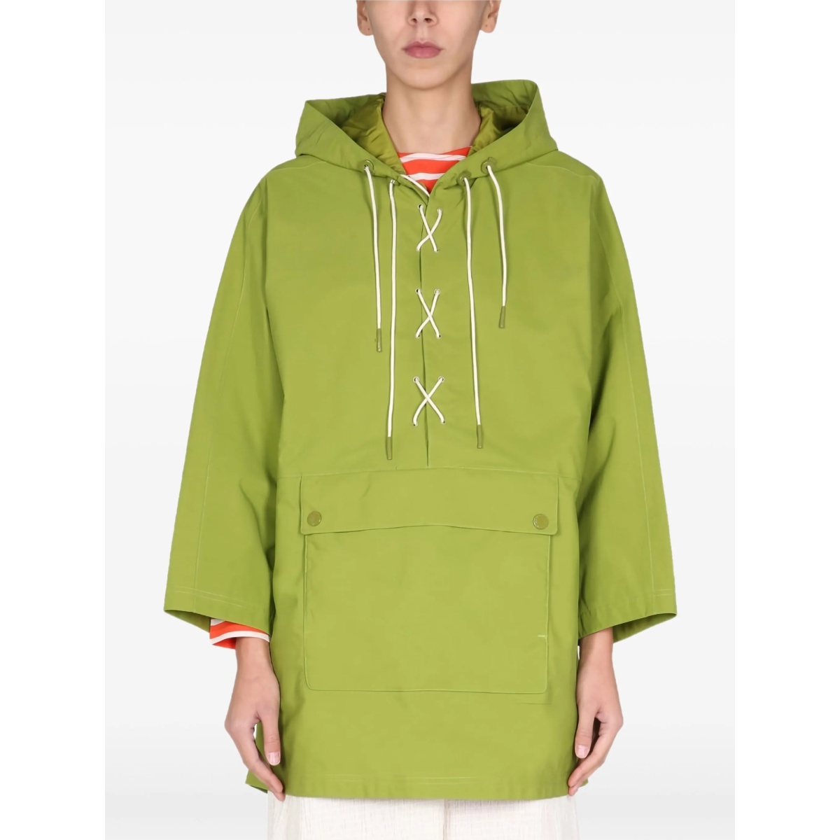 hooded drawstring jacket