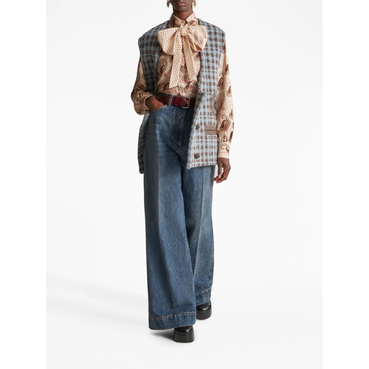 houndstooth embroidered gilet - Img 2