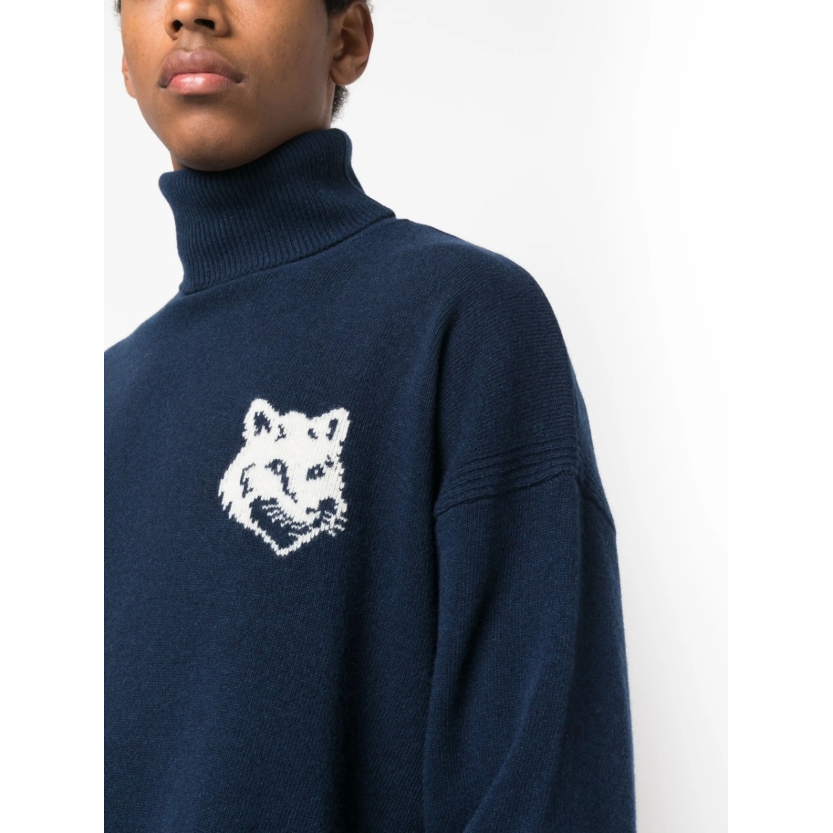 intarsia-knit fox-head wool jumper - Img 5
