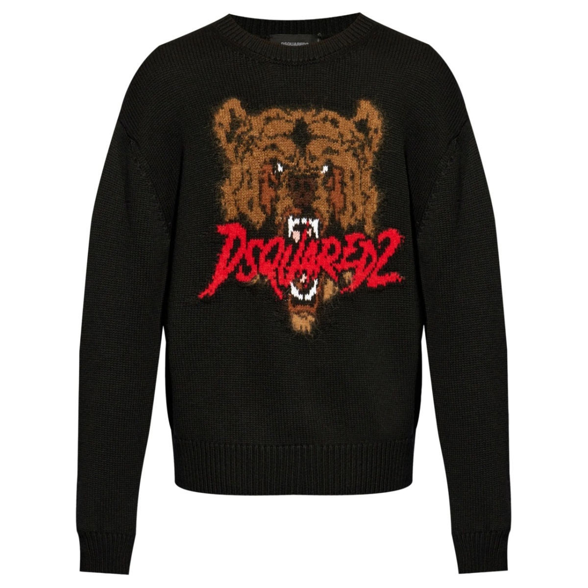 intarsia knit-logo wool-blend jumper