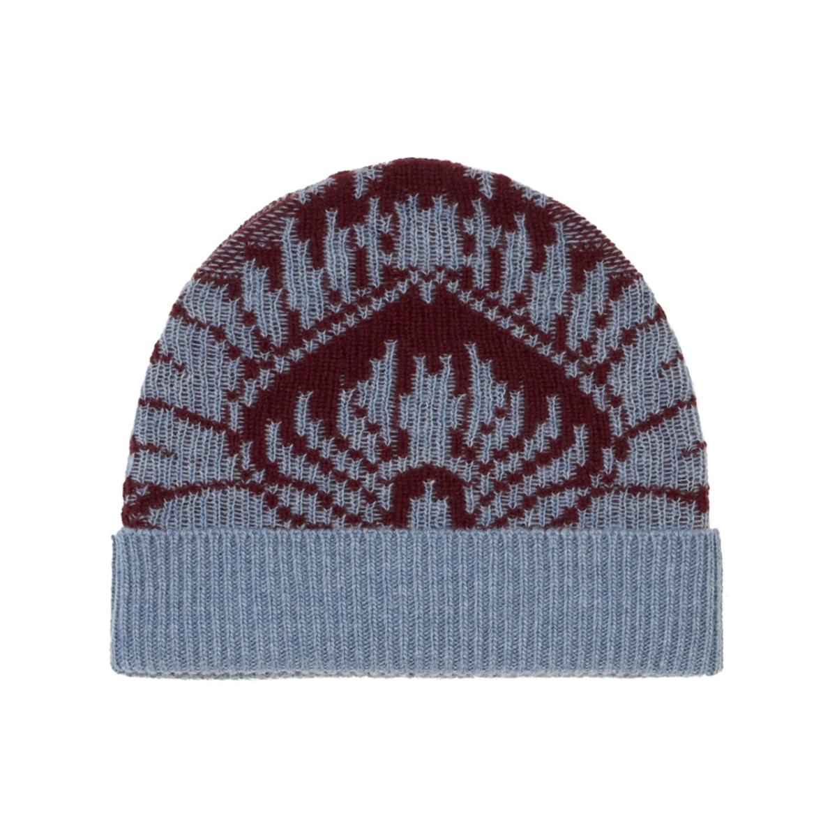 intarsia-knit wool beanie