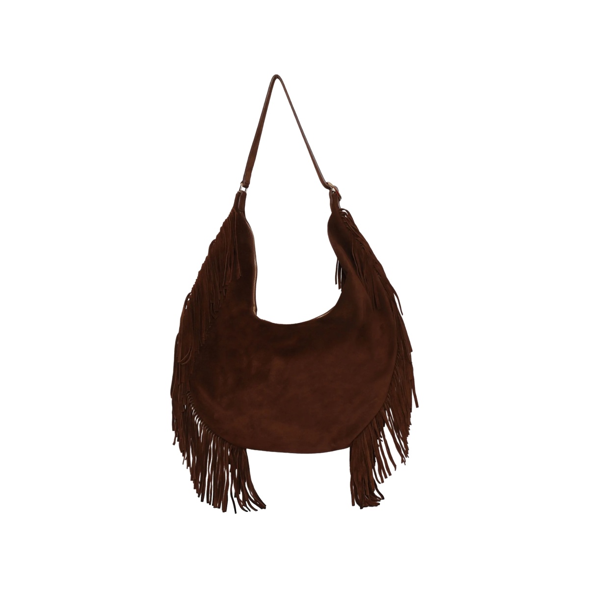Isola Peach fringed leather shoulder bag - Img 2