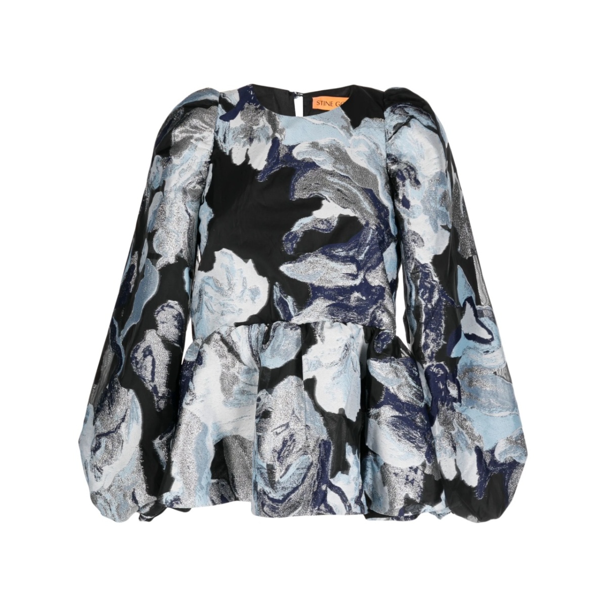 Jenny patterned-jacquard blouse
