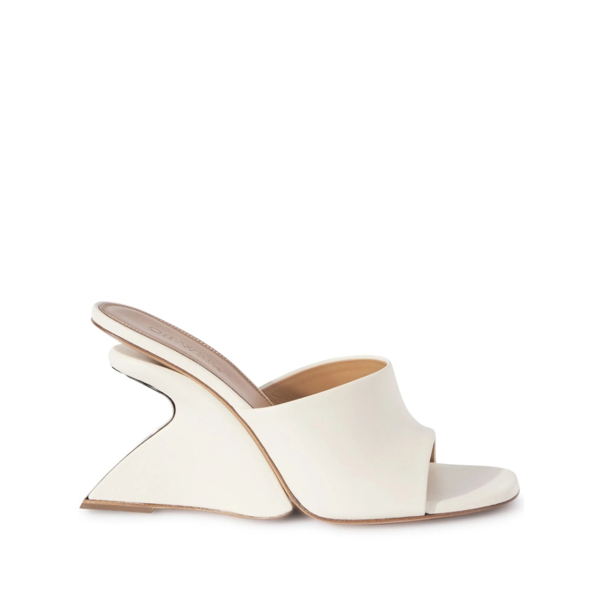 Jug wedge-heel leather mules
