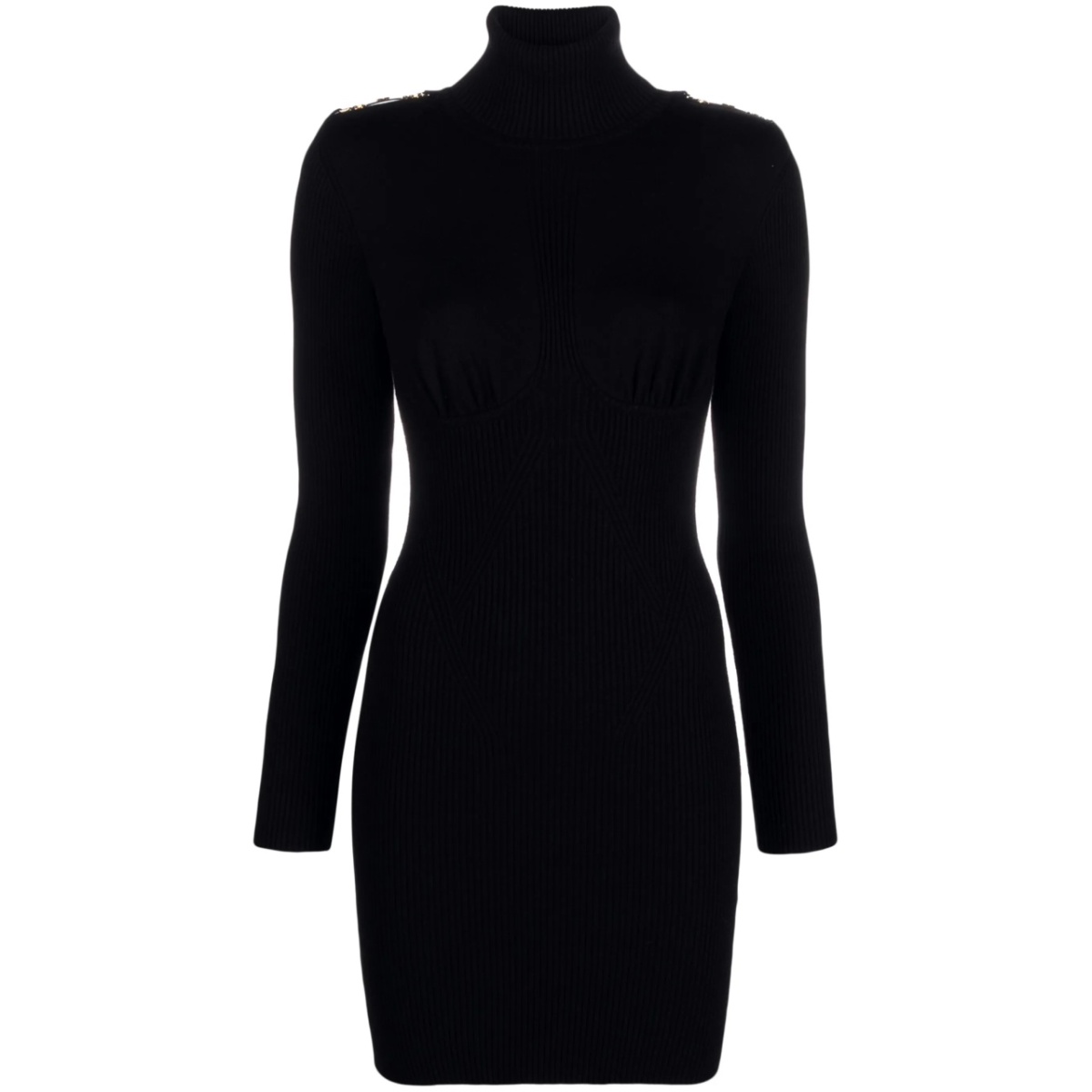 knitted long-sleeve minidress