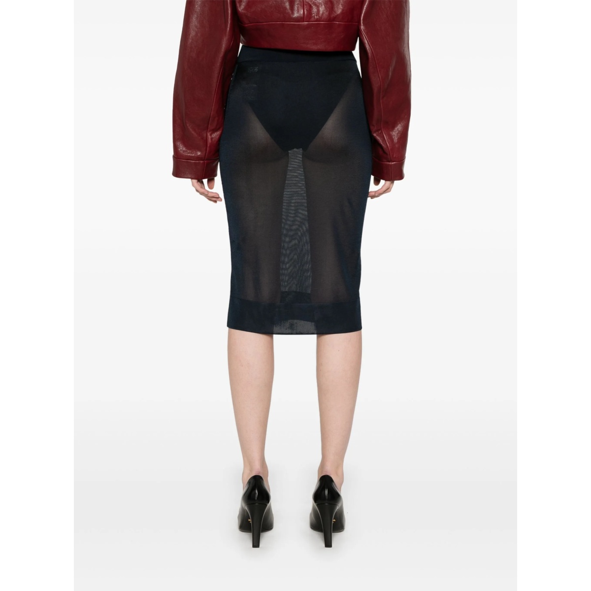 knitted pencil midi skirt - Img 4