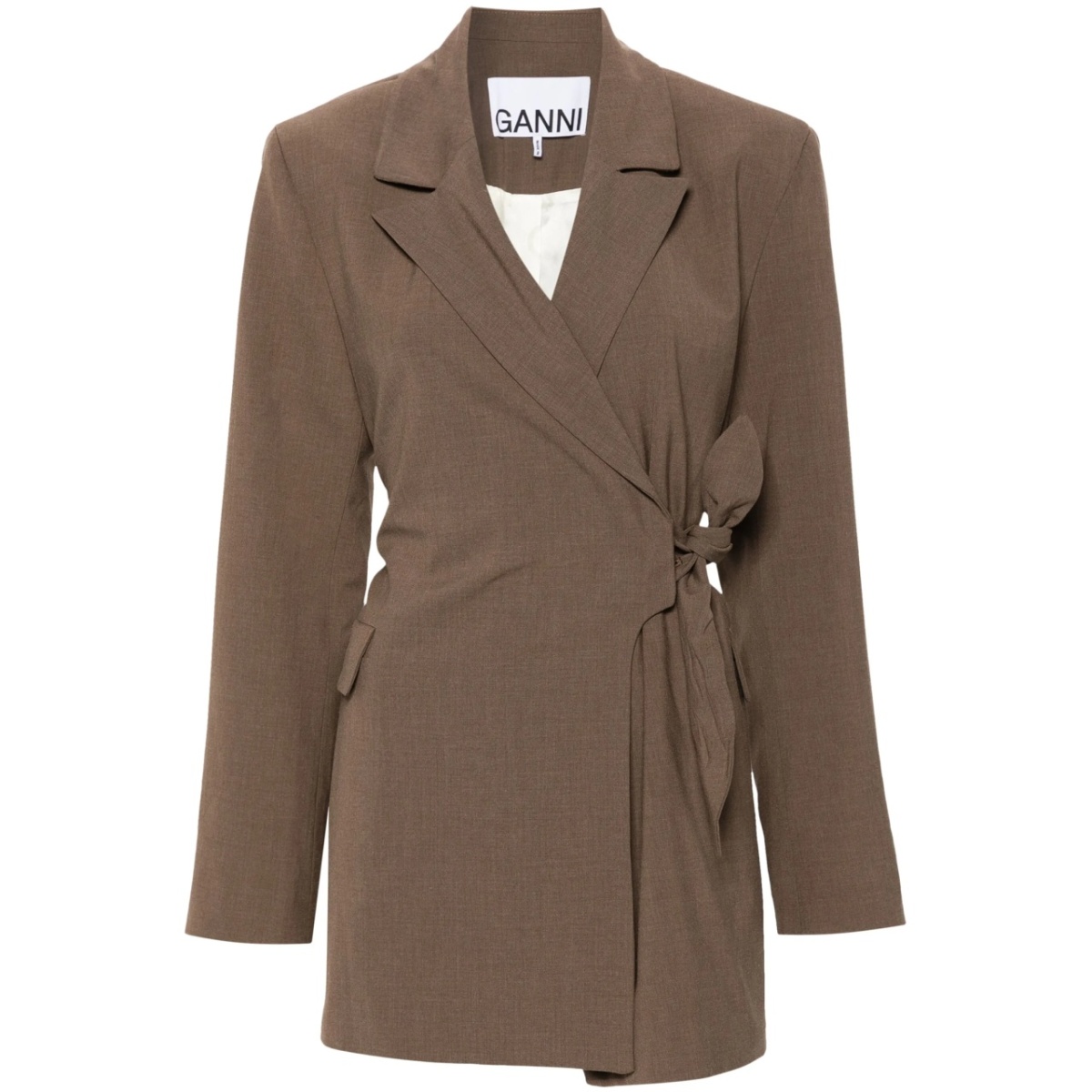 knot-belt wrap blazer