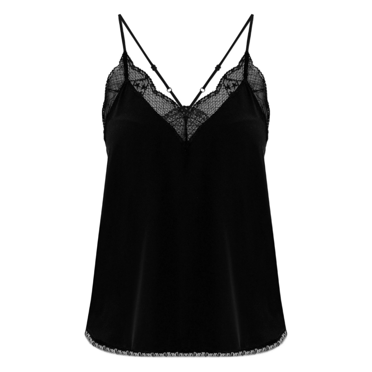 lace-trimmed camisole