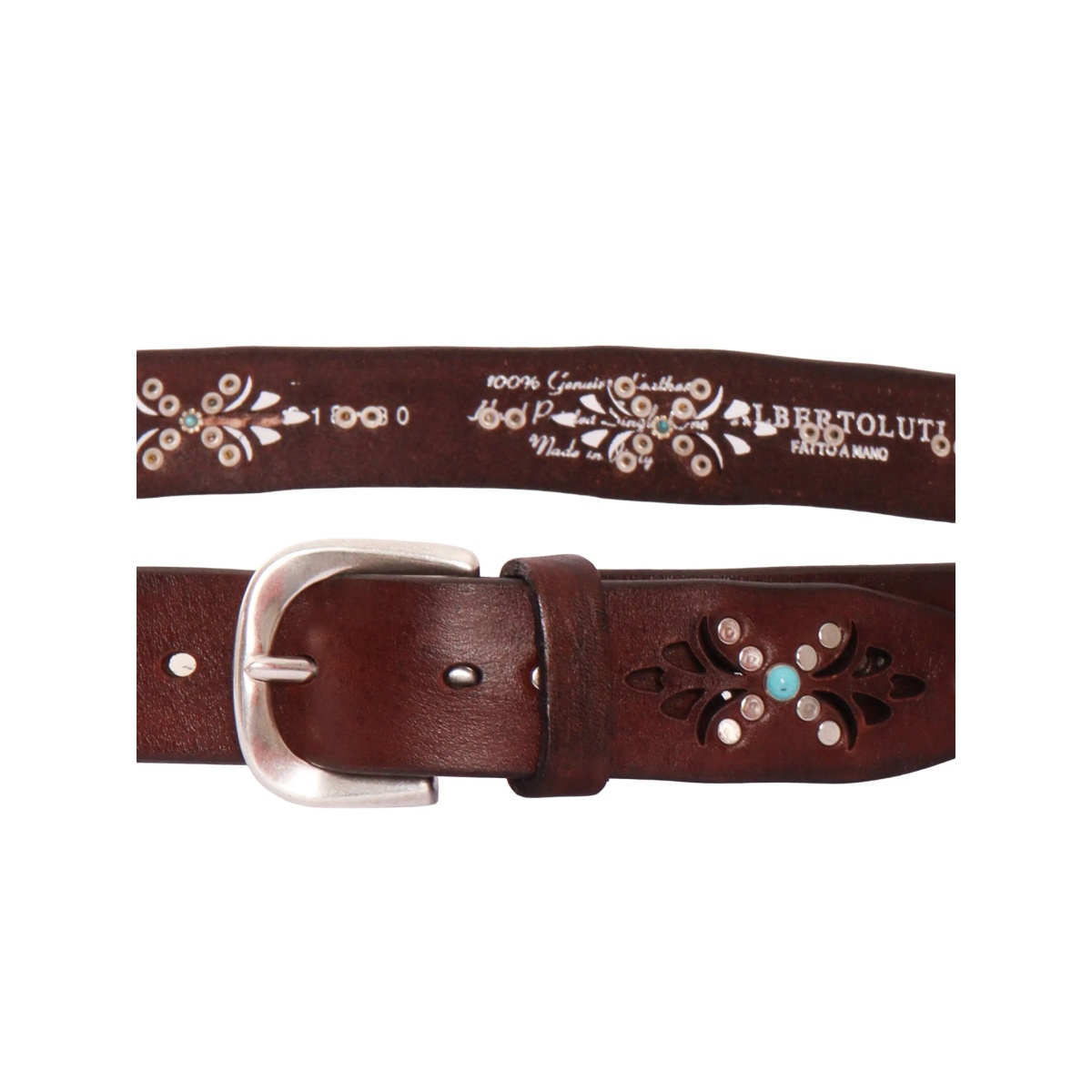 laser-cut studded leather belt - Img 3