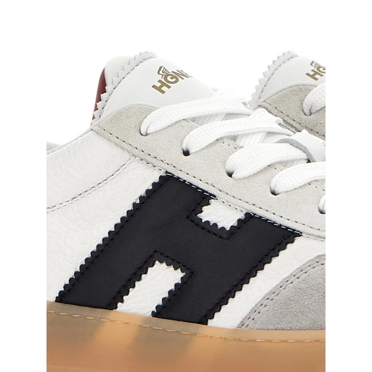 logo-appliqué leather sneakers - Img 4