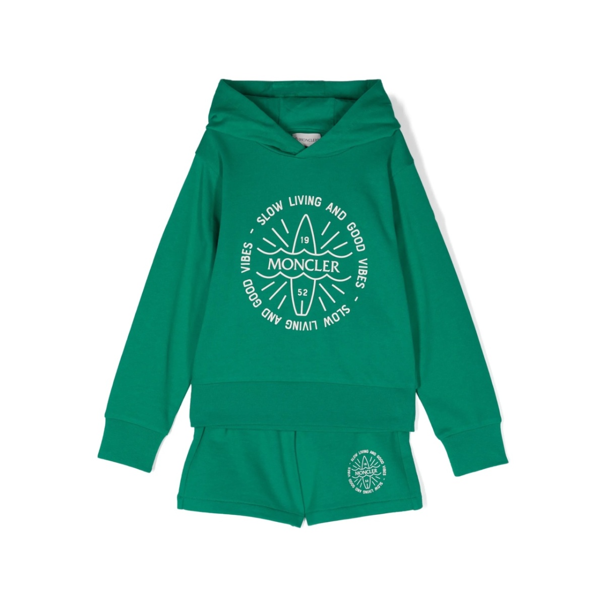 logo-appliqué track shorts set