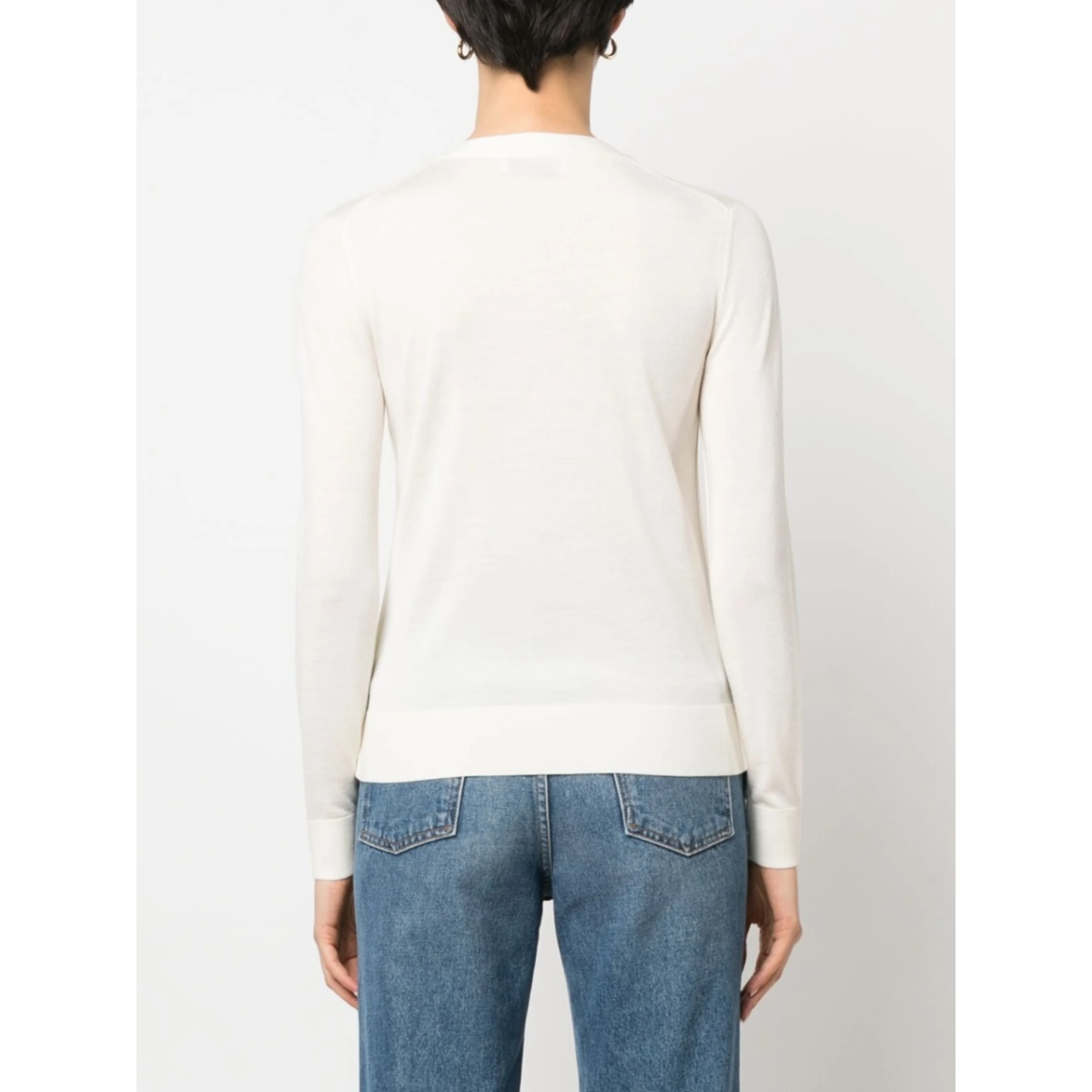 logo-buttons knit cardigan - Img 4