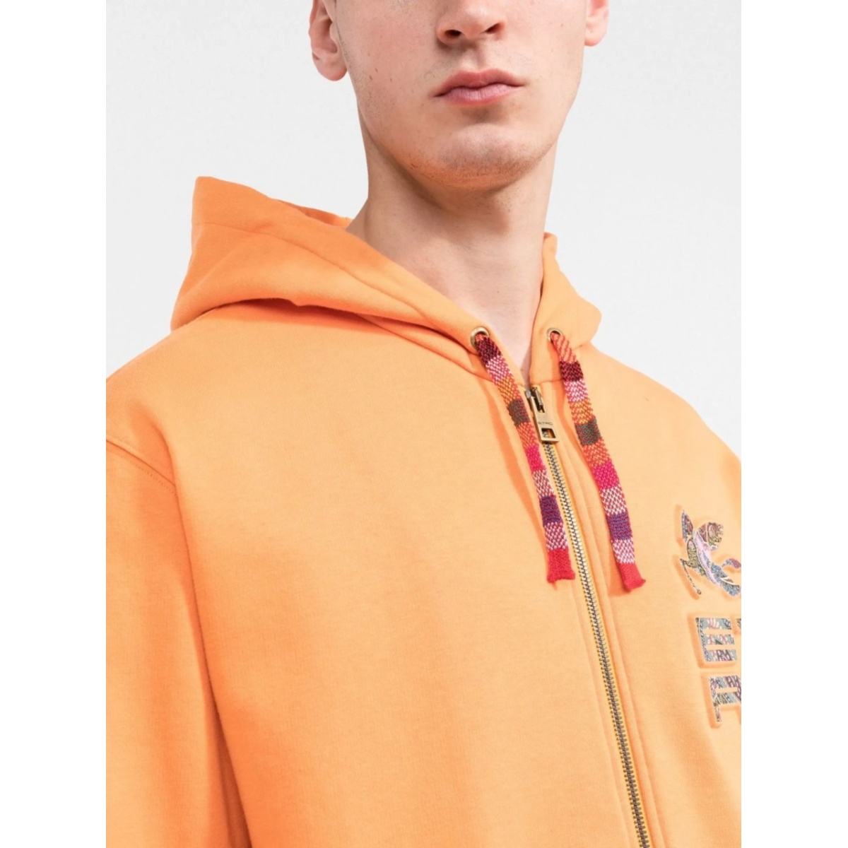 logo-debossed zip-up hoodie - Img 5