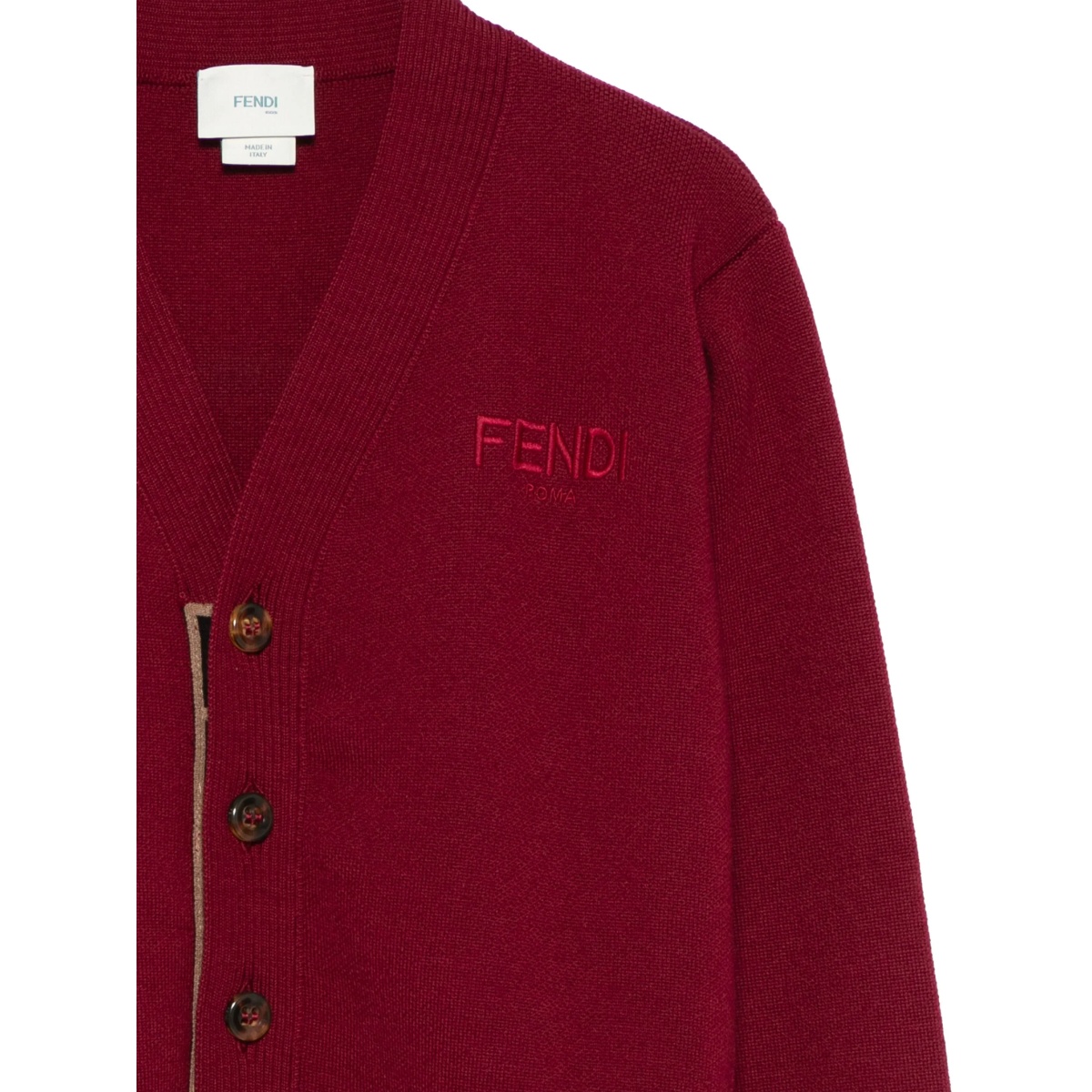 logo-embroidered cardigan - Img 3