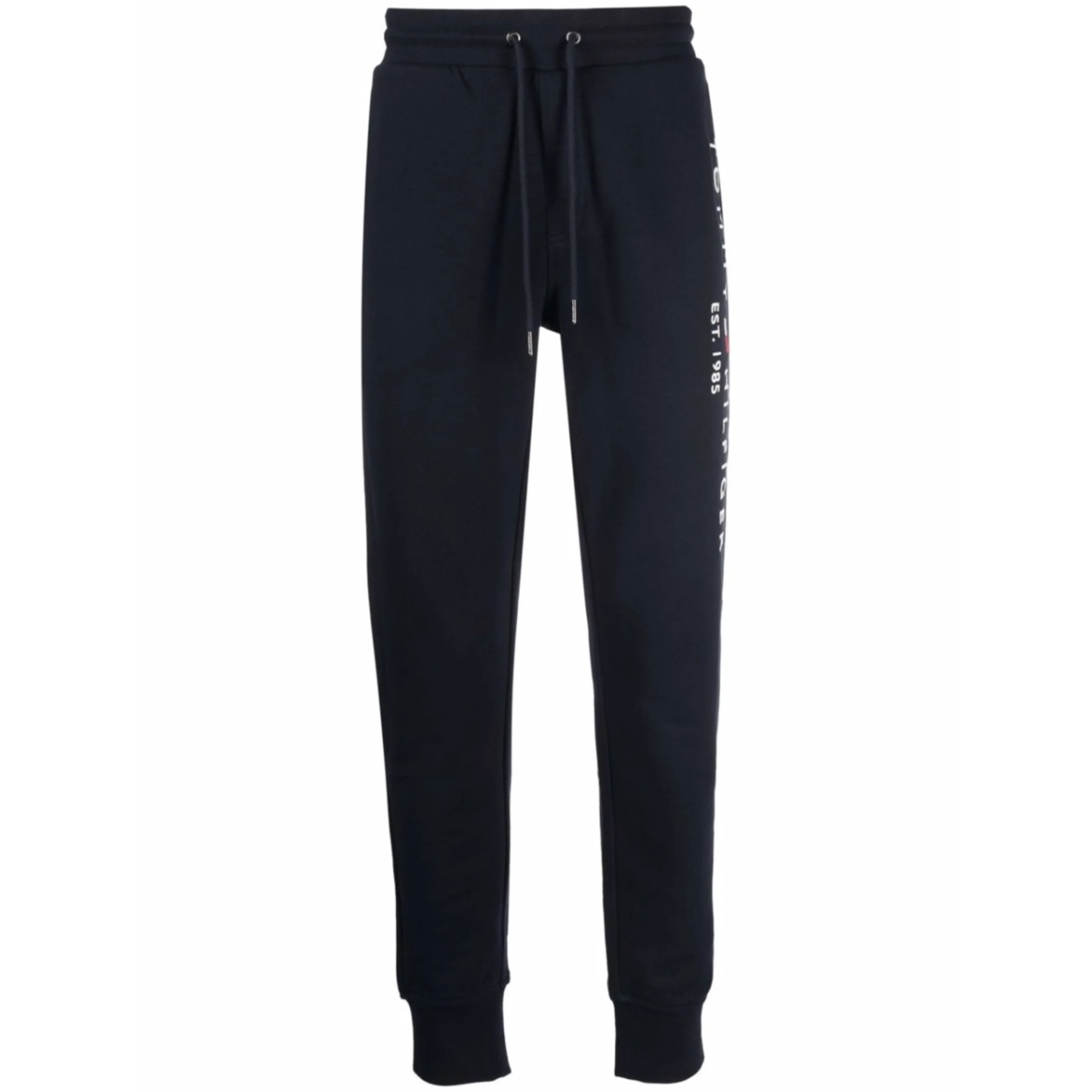logo-embroidered drawstring cotton track pants