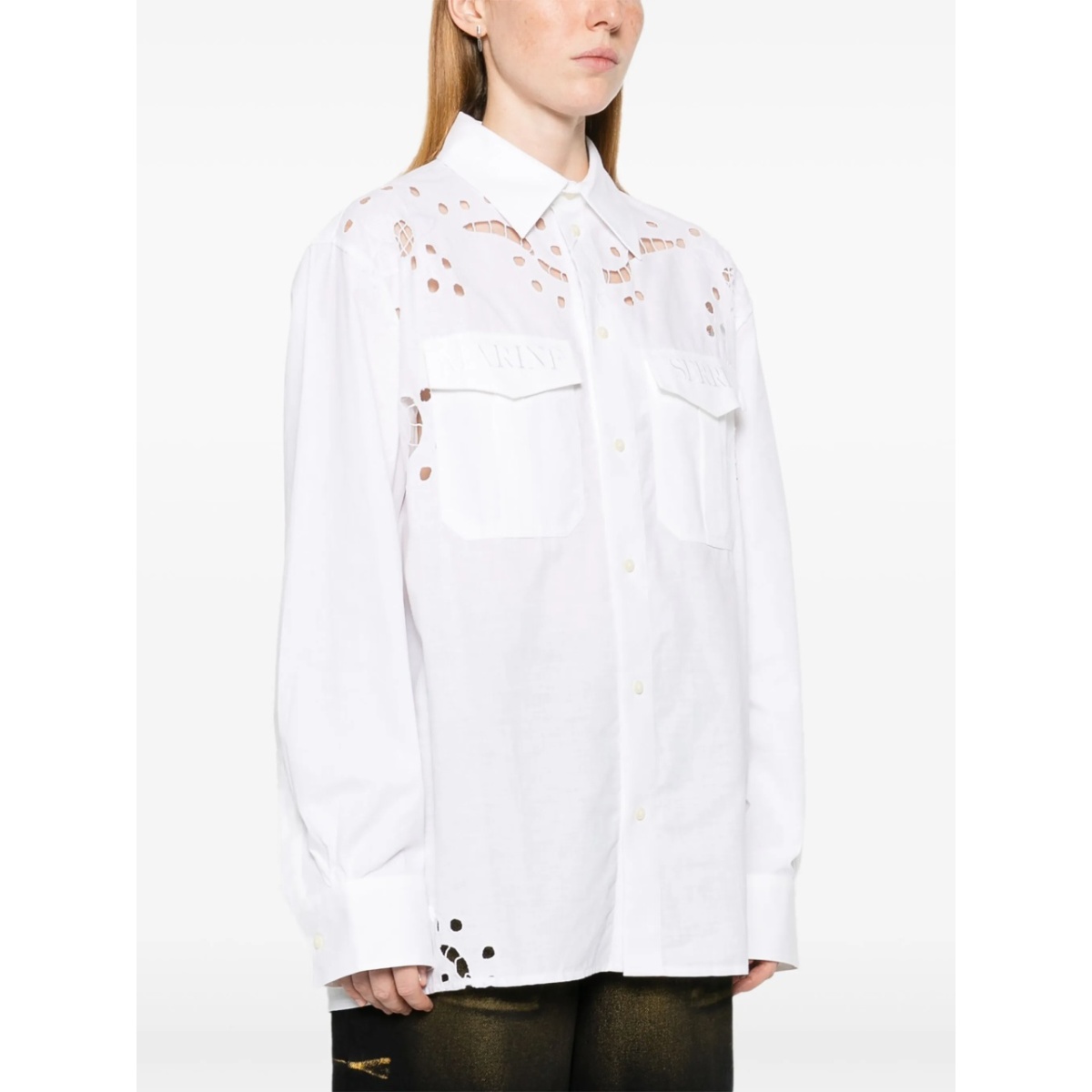 logo-embroidered shirt - Img 3