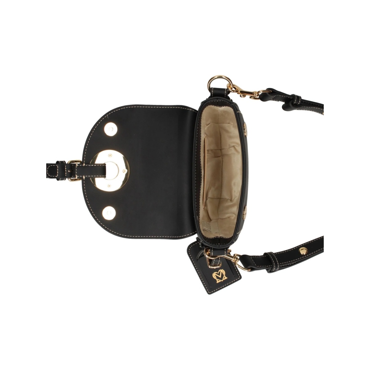 logo eyelet crossbody bag - Img 4