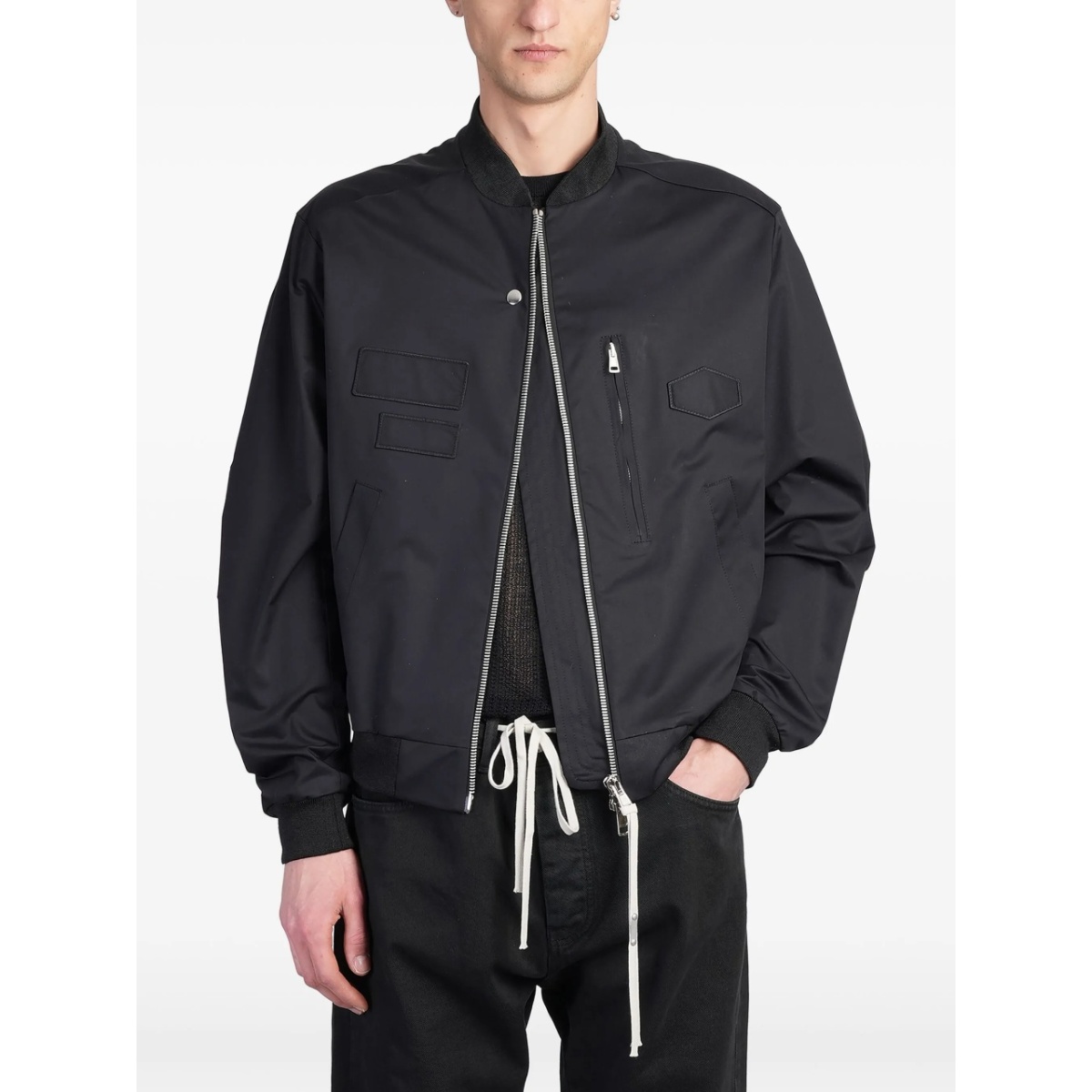 logo-patch bomber jacket