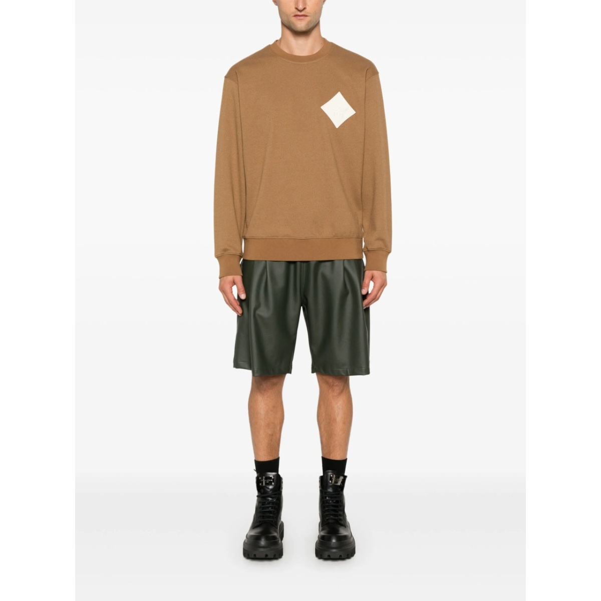 logo-patch bouclé sweatshirt - Img 2