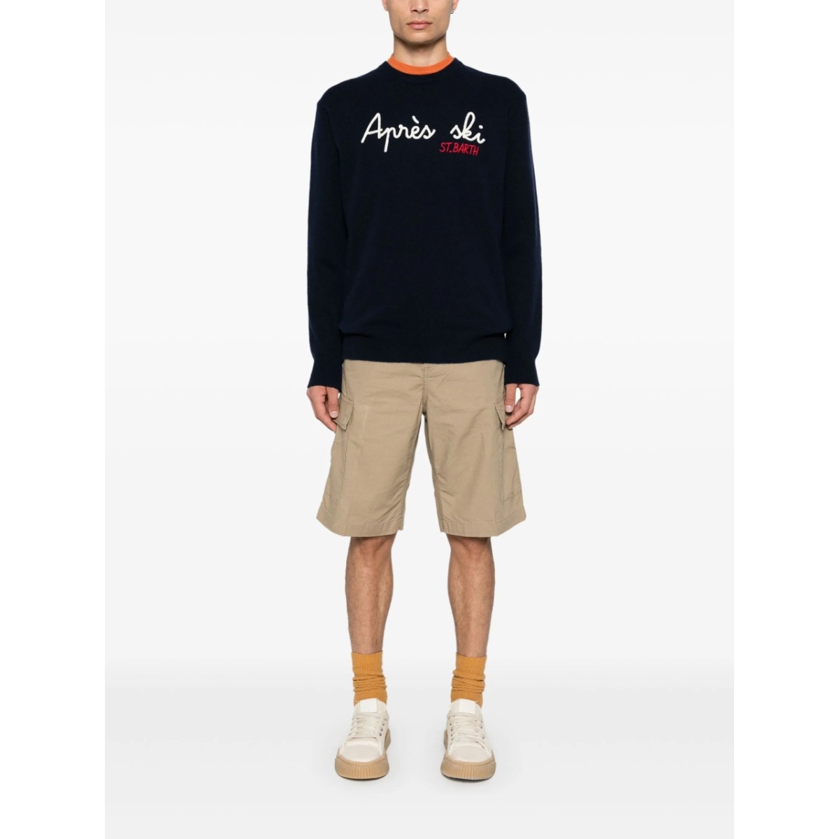 logo-patch cargo shorts - Img 6