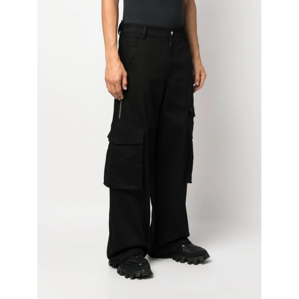 logo-patch cargo trousers - Img 3