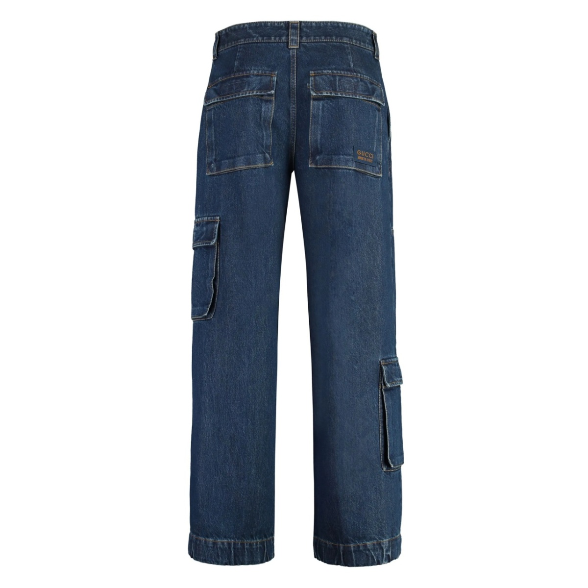 logo-patch cotton wide-leg jeans - Img 5