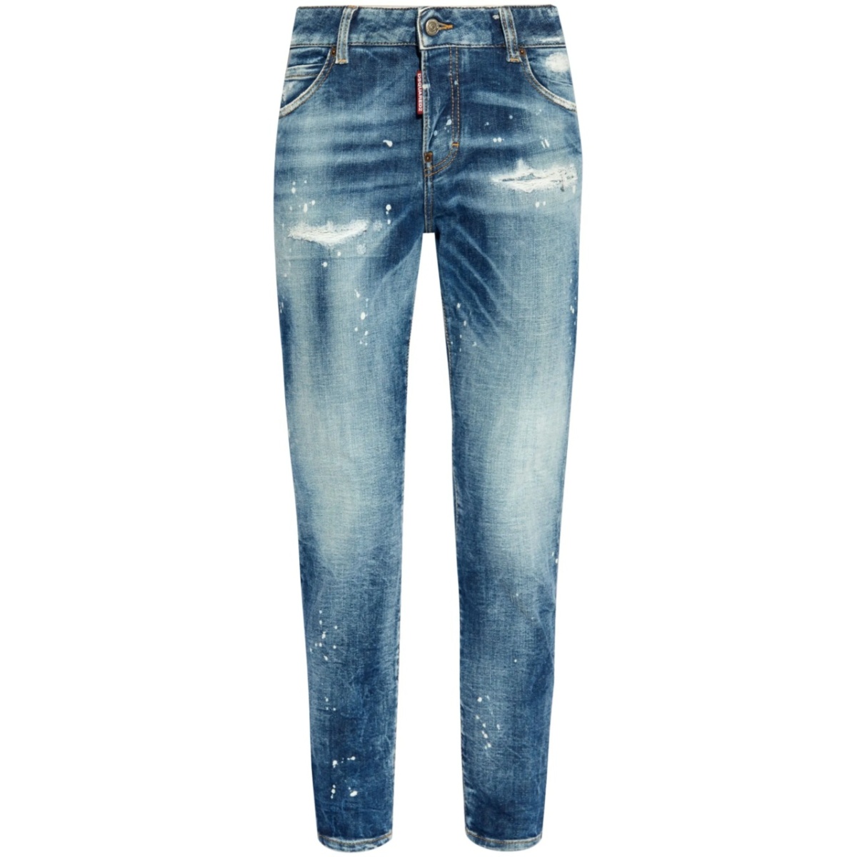 logo patch jeans