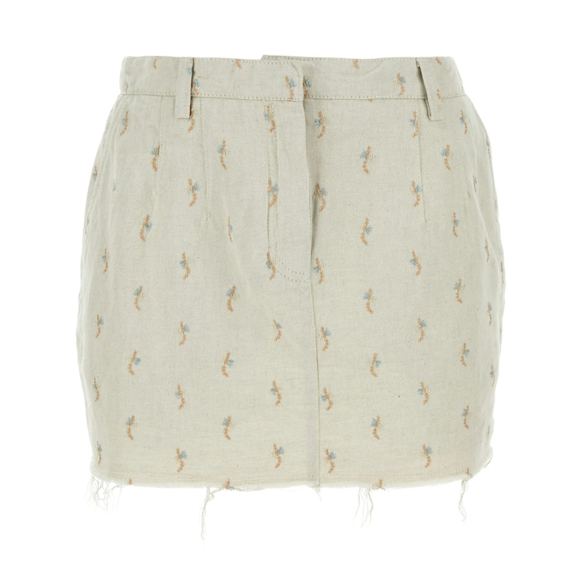 logo patch mini skirt
