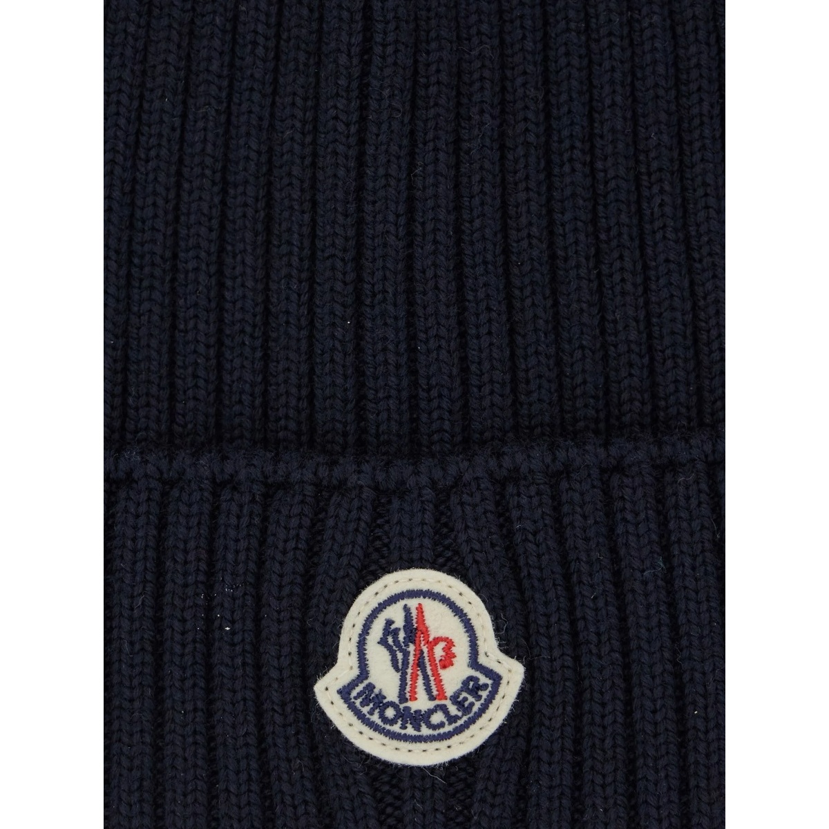 logo-patch ribbed beanie hat - Img 3