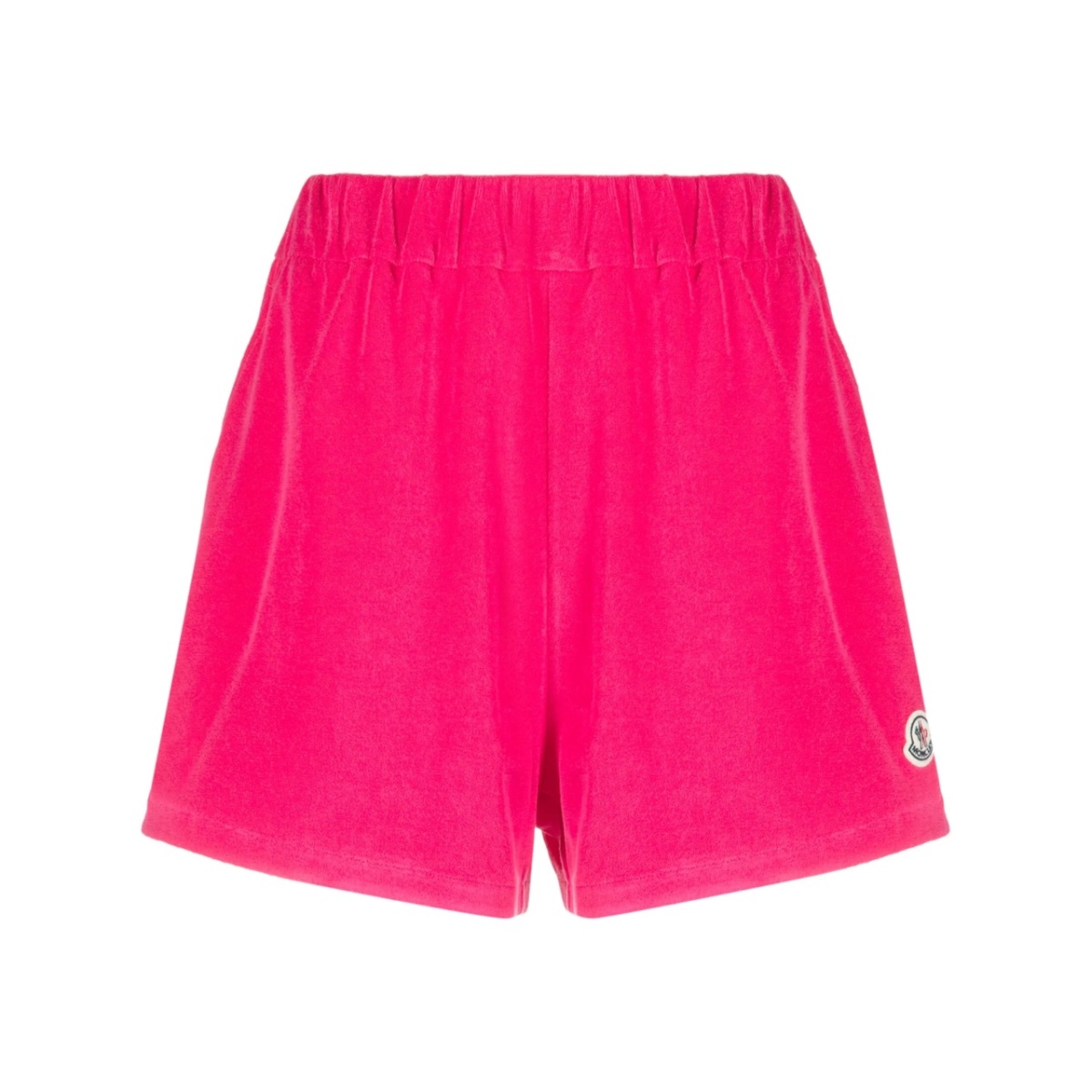 logo-patch velour shorts
